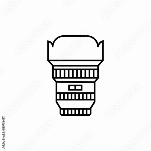 photo camera lens icon sign vector