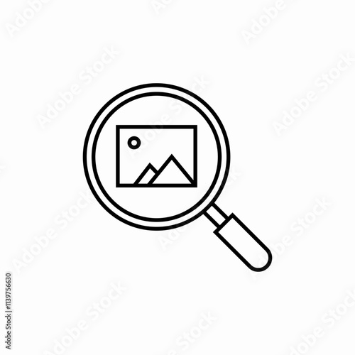 photo search icon sign vector