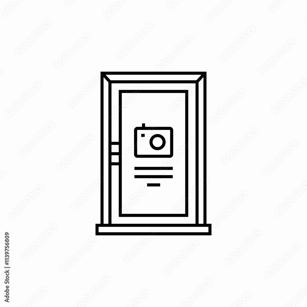 photos studio entry door icon sign vector photos studio entry door icon sign vector