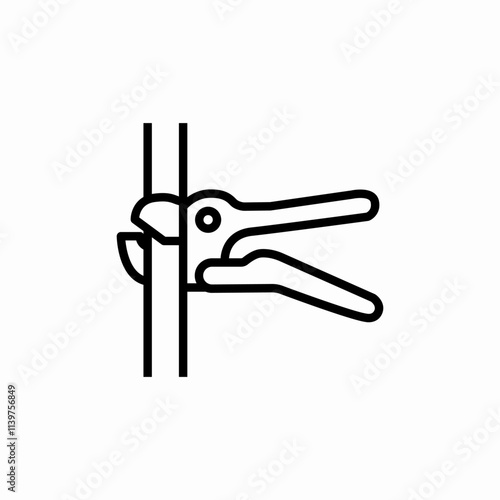 pipe cutters icon sign vector