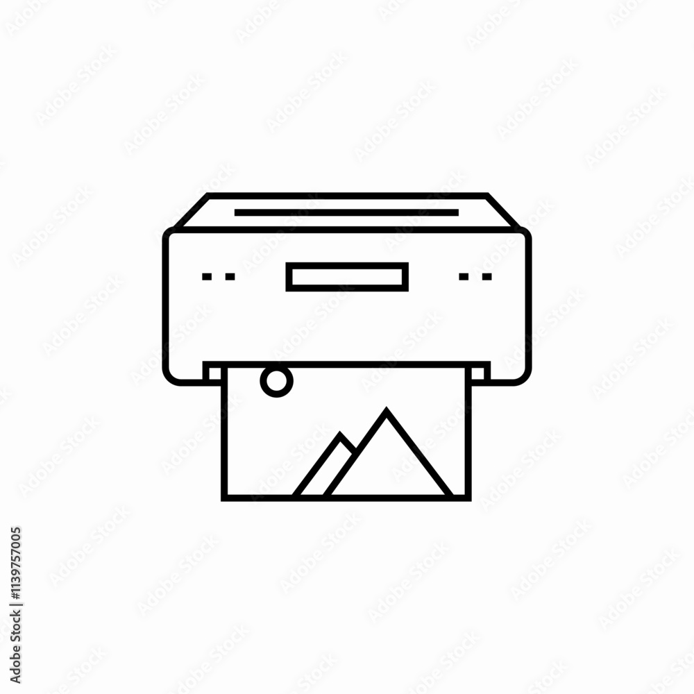 printer photo print icon sign vector printer photo print icon sign vector