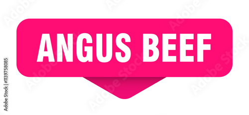 ANGUS BEEF button, sign, sticker