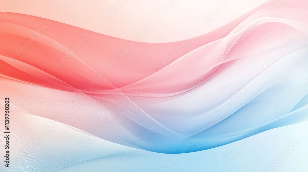 Fototapeta premium Coral and pastel blue abstract background for elegant and fluid designs.