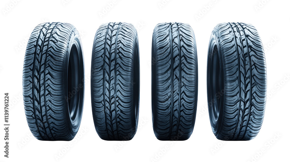Various Car Tires in Different Angles Various Car Tires in Different Angles
