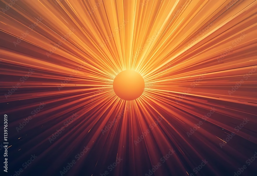 Abstract linear sun rays spreading across a gradient backdrop Abstract linear sun rays spreading across a gradient backdrop