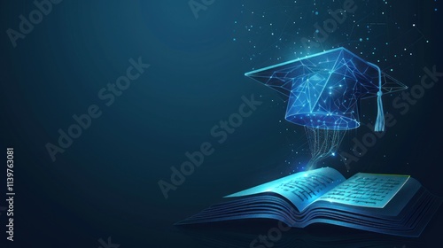 Graduation Cap Above a Book