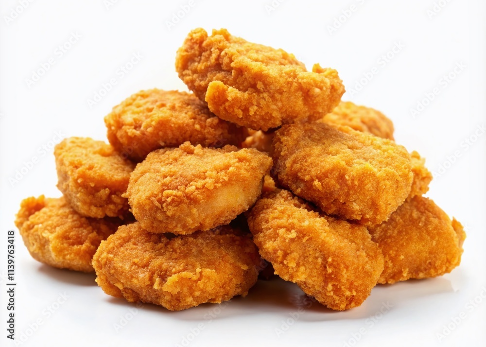 Realistic PSD Chicken Nuggets on a white background, ideal for fast food menus, recipe cards, and food blogs, showcasing a golden, crispy texture and delicious appeal. Realistic PSD Chicken Nuggets on a white background, ideal for fast food menus, recipe cards, and food blogs, showcasing a golden, crispy texture and delicious appeal.