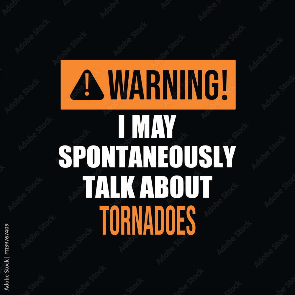 Fototapeta premium Tornado T-Shirt Design Vector