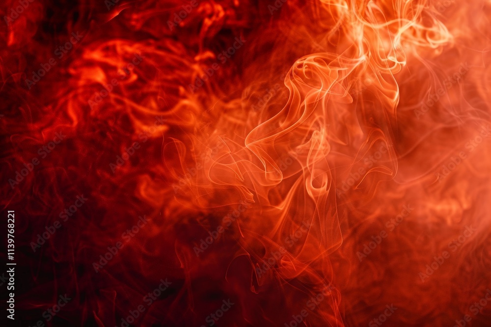 Abstract Smoke Photography with Red and Orange Hues Abstract Smoke Photography with Red and Orange Hues