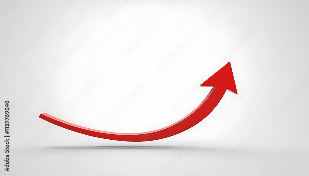 red curve arrow Bright red, hand-drawn arrow curving upwards on a white background,4 red curve arrow Bright red, hand-drawn arrow curving upwards on a white background,4
