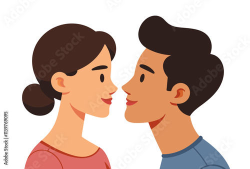 Two people in close proximity - man and woman.