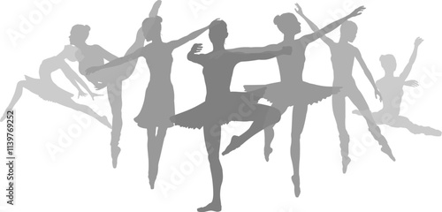Ballet dancer silhouette ballerina dancers poses woman dancing silhouettes