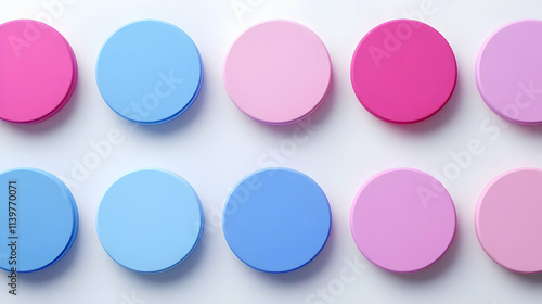 Pastel Circle Abstract 3D Background