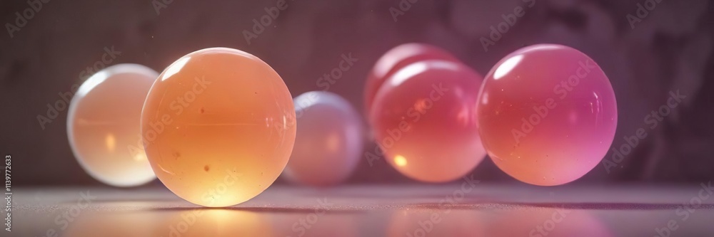Soft glowing orbs suspended in mid-air amidst a gradient background, ethereal atmosphere, gray gradient, mystical feeling Soft glowing orbs suspended in mid-air amidst a gradient background, ethereal atmosphere, gray gradient, mystical feeling