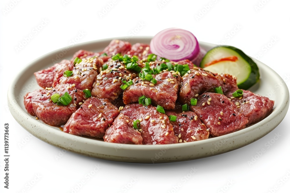 Delicious marinated beef, ready to grill. Delicious marinated beef, ready to grill.