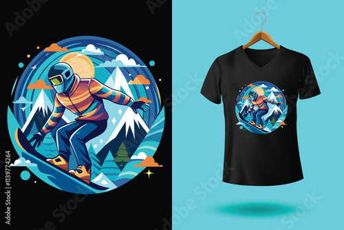Set of Winter sport athlete silhouettes. Ski jumping, downhill, slalom, skiing emblems. Print design for t-shirt. Sport club emblems.