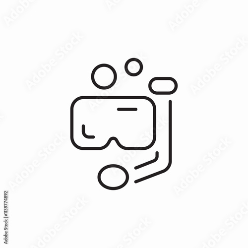 diving mask icon sign vector