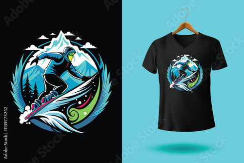 Set of Winter sport athlete silhouettes. Ski jumping, downhill, slalom, skiing emblems. Print design for t-shirt. Sport club emblems.