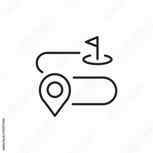 path way navigation icon sign vector