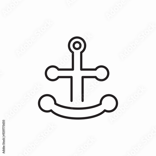 ship anchor icon sign vector