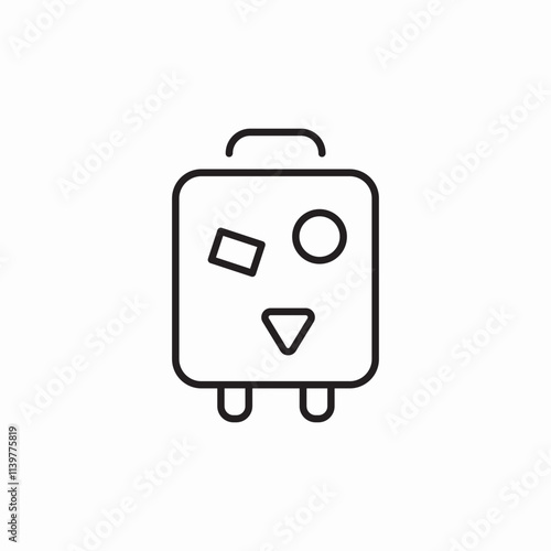 travel luggage icon sign vector