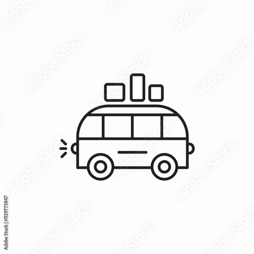 travel van icon sign vector