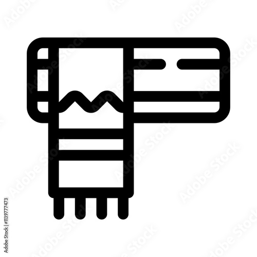scarf line icon