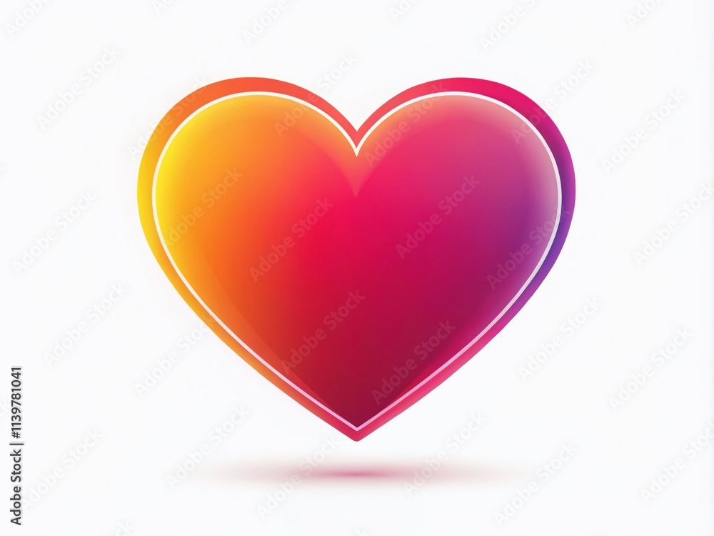 Simple flat heart icon on a white background, embodying minimalist aesthetics for health and love. Ideal for greeting cards, websites, and social media graphics. Simple flat heart icon on a white background, embodying minimalist aesthetics for health and love. Ideal for greeting cards, websites, and social media graphics.