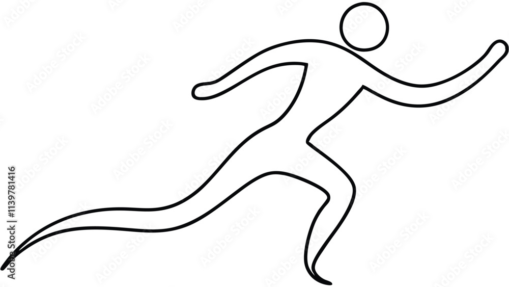 Silhouette of a Person in Motion Silhouette of a Person in Motion