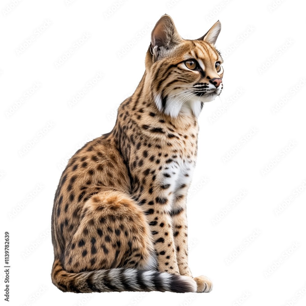 Bengal cat isolated on transparent background. PNG. Generated AI Bengal cat isolated on transparent background. PNG. Generated AI