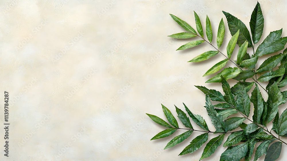Obraz premium Exploring natural beauty green leaf arrangement tranquil setting botanical photography