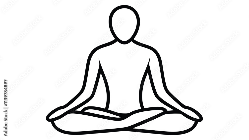 Silhouette of a Person Meditating Silhouette of a Person Meditating
