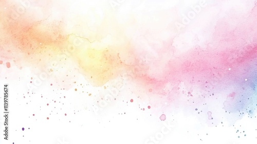 Rainbow watercolor splashes in abstract