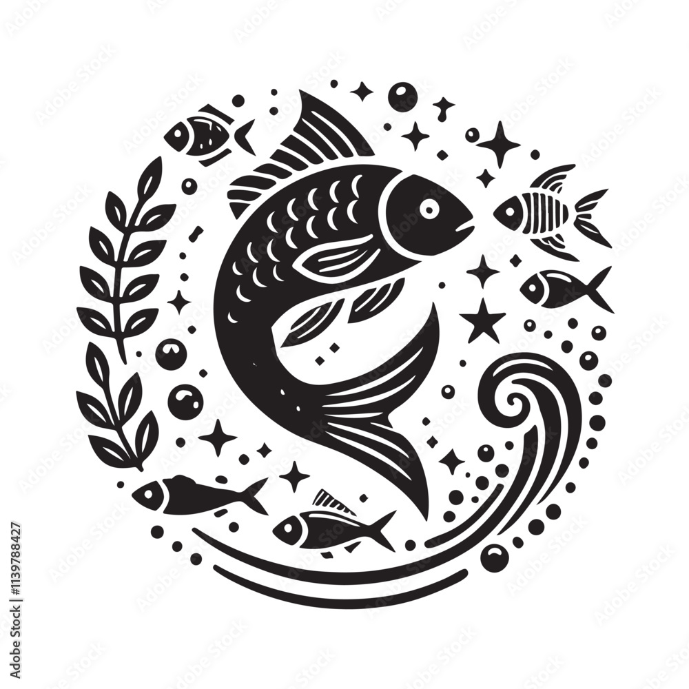 black and white fish black and white fish