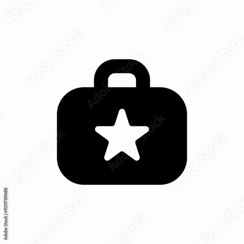 favourite handbag icon sign vector