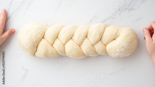Braided Bread Dough: A clos...