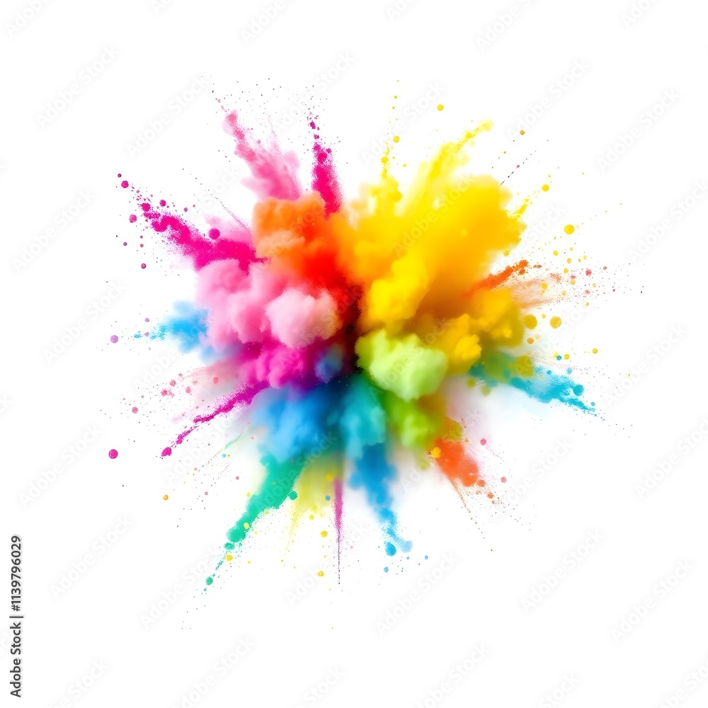 abstract colored dust explosion on a White background.abstract powder splatted background abstract colored dust explosion on a White background.abstract powder splatted background