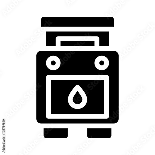 expansion tank glyph icon