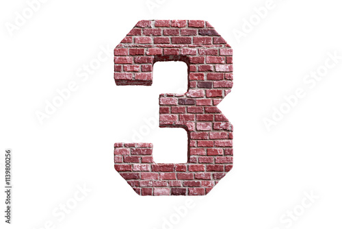 a number made of bricks