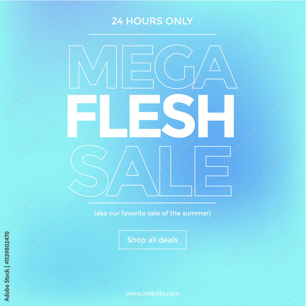 Social media sale banner, Blue garadient Sale square banner template for social media posts, mobile apps, banners design, web or internet ads. Trendy abstract square template, Mega flesh sale banner Social media sale banner, Blue garadient Sale square banner template for social media posts, mobile apps, banners design, web or internet ads. Trendy abstract square template, Mega flesh sale banner