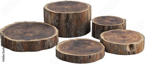 러스틱한 나무 결이 살아있는 원형 우드 슬라브