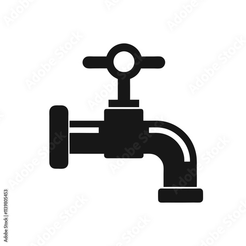 Faucet icons set. Water tap collection. Bathroom faucet symbol flat. Vector Illustration. Vector Graphic. EPS 10