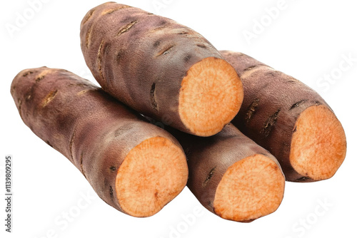 Sweet potato yam isolated on white background photo