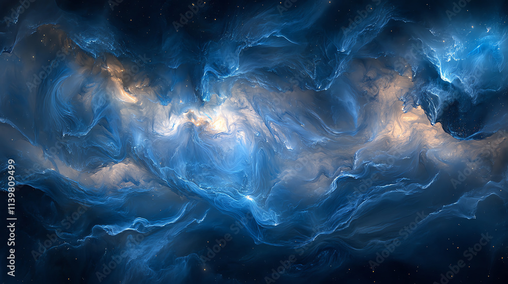 Obraz premium Cosmic clouds abstract fluid art composition
