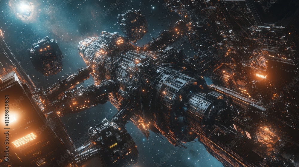 Cosmic Citadel: A Futuristic Space Station in the Vast Expanse of Space. Cosmic Citadel: A Futuristic Space Station in the Vast Expanse of Space.