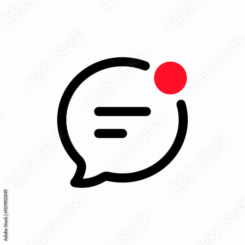 speech bubble chat notification icon sign vector