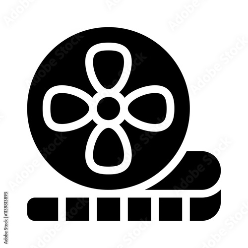film reel glyph icon