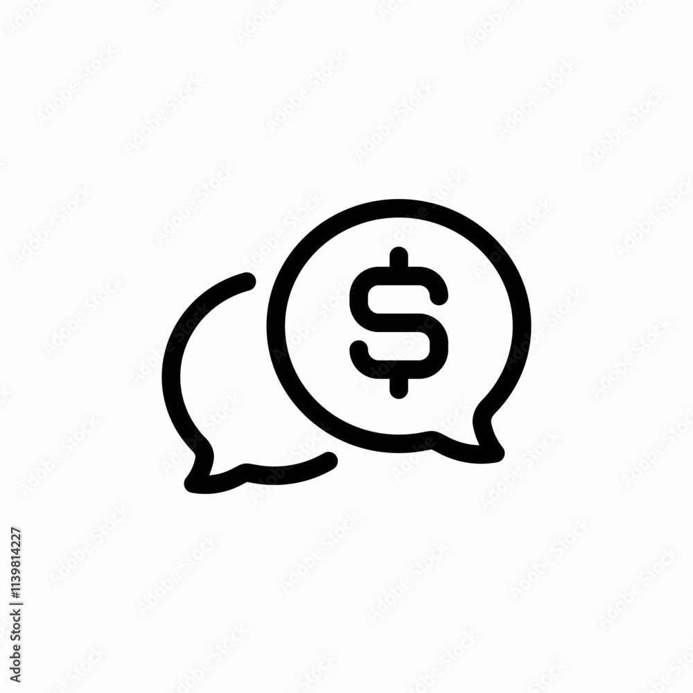 talk about money dialogue icon sign vector talk about money dialogue icon sign vector