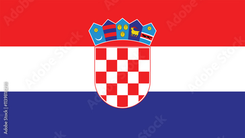 Croatia Flag vector. Flag of Croatia