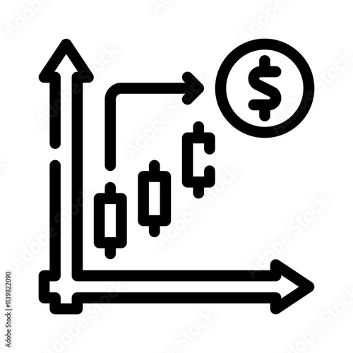 stock ticker line icon